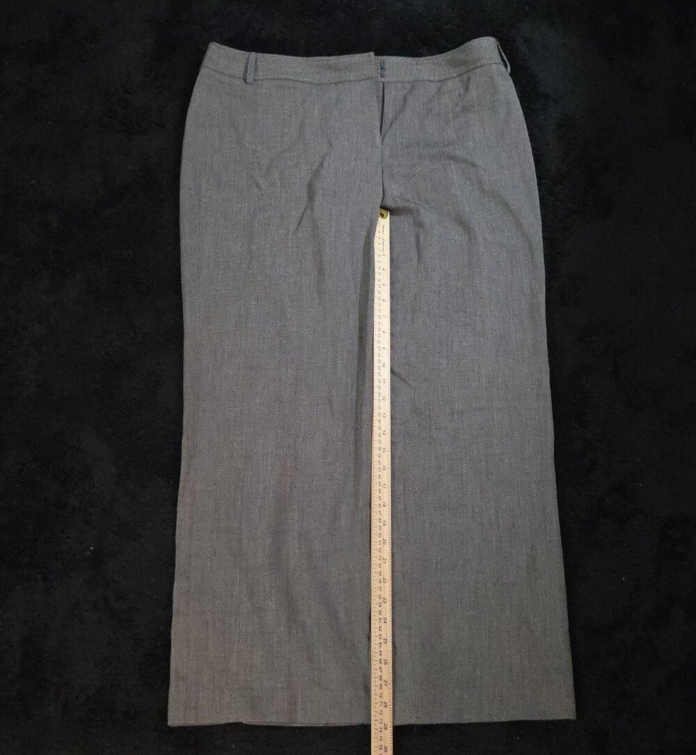Apt 9 Women's Dress Pants 16 Short Trouser Taupe Micro Pattern Business Casual - Picture 4 of 16